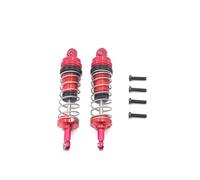 MIGHTY SCAPERS 2PCS Adsorbente di Shock Idraulico per RC Car - 82mm Lunghezza Metal Suspension Damper Compatibile con Modelli di Scala 1/14 1/12(Red)