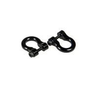 MIGHTY SCAPERS 2Pcs Metal D-Ring Tow Hook Trailer Shackle Compatibile con 1/10 Scale RC Crawler Cars TRX6 90046 Modelli(Black)