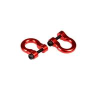 MIGHTY SCAPERS 2Pcs Metal D-Ring Tow Hook Trailer Shackle Compatibile con 1/10 Scale RC Crawler Cars TRX6 90046 Modelli(Red)