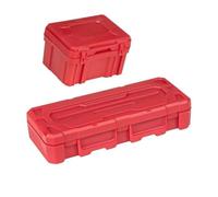 MIGHTY SCAPERS 2pcs Plastic Baggage Storage Box Decoration Tool Compatibile con 1/10 Scale RC Crawler Cars Come, /TRX6, Yikong,(Red)