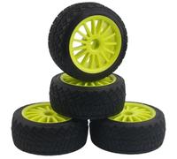 MIGHTY SCAPERS 4PCS 2.2 inch RC Rims con Tubi e Pneumatici da 80 mm per 1/10 Scale RC Compatibile con Rally di Flusso 3.0 110697 94177(Green)