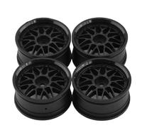 MIGHTY SCAPERS 4pcs 52mm 1/10 RC On-Road Drift Racing Car Rims con Ruote di plastica Compatibile con XV02, Kyosho, Modelli(Black)