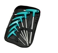 MIGHTY SCAPERS 6/9 Piece T-Handle Allen Key Wrench Set con sacchetto di stoccaggio, Hexagon Screwdriver Kit per la riparazione domestica(6Pcs)