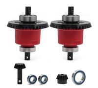 MIGHTY SCAPERS Acciaio Front & Rear Differential Gears per 1/10 Scale 4x4 RC Cars - Compatibile con VXL Stampede Rally Style Modelli(Front And Rear Red)