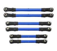 MIGHTY SCAPERS Adeguabile Blue Front & Rear Tie Rod Steering Link Kit per 1/10 4WD RC Cars - Metallo Sostituzione Pezzi di Sospensione