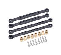 MIGHTY SCAPERS Aluminum Front & Rear Sway Bar Stabilizer Kit Compatibile con 1/10 4x4 BL-2S 4WD RC Car Modelli(Black)