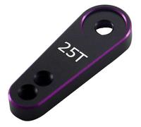 MIGHTY SCAPERS Aluminum Servo Steering Arm 25T Compatibile con, 1/10 1/8 RC Crawler Trucks e Futaba, Savox, Emax, Servo Motors(Purple)