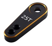 MIGHTY SCAPERS Aluminum Servo Steering Arm 25T Compatibile con, 1/10 1/8 RC Crawler Trucks e Futaba, Savox, Emax, Servo Motors(Yellow)