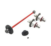 MIGHTY SCAPERS Assemblaggio di Trasmissione di Metallo con differenziale per 1/18 RC Car Compatibile con A949 A959 B A979 K929 B(Red)