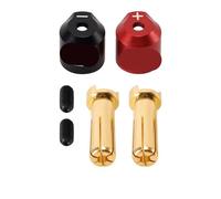 MIGHTY SCAPERS CNC Aluminum Heatsink Bullet Plug Grips con 4mm o 5mm Brass Bullet Compatibile con RC Car Connectors e Servo Accessories(5MM)