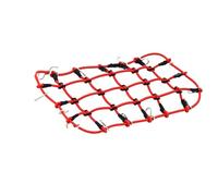 MIGHTY SCAPERS Elastic Bungee Baggage Rack Net Compatibile con, 90046, KM2 1/10 Scale RC Rock Crawler Cars(Red)