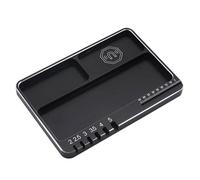 MIGHTY SCAPERS Magnetic 3-Grid Part Storage And Maintenance Tool Tray 130x90x10mm Aluminum Spiral Tray Compatibile con RC Car, Drone, e Modello Maintenance