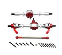 MIGHTY SCAPERS Metal Front And Rear Axle Assembly per 1/16 RC Crawler - Compatibile con i Modelli C44 C34 FJ45(Red)