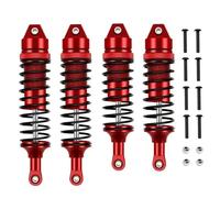 MIGHTY SCAPERS Metal Front And Rear Shock Absorber Set Compatibile con 4X4 VXL 2WD Stampede Hoss 1/10 Scale RC Car Upgrade Parts(Red)