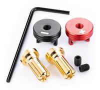 MIGHTY SCAPERS Metal Heatsink Bullet Plug Grips 4mm/5mm Banana Connectors Set Compatibile con Screwdrivers Elettrico, RC Model Cars, Droni, Aerei e Strumenti Simili(Style A-5.0MM)