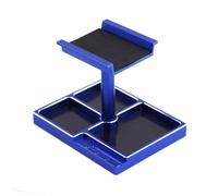 MIGHTY SCAPERS Metal RC Car Work Stand Repair Workstation Assembly Platform con Rotazione a 360 Gradi Compatibile con SCX24 AX24 1/18 1/24 Modelli di Scala(Blue)