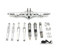 MIGHTY SCAPERS Metal Rear Axle Drive Shaft Shock Absorber Trailing Arms Upgrade Parts Kit Compatibile con 1/12 Scale RC Cars(Silver)