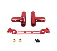 MIGHTY SCAPERS Metal Steering Group Assembly per 1/8 Scale RC Car - Blue/Red Upgrade Replacement Part Compatibile con FS Racing Tank Sharks Focus 6S(Red)