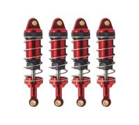 MIGHTY SCAPERS Metallo Frontale e Posteriore Idraulico Shock Absorbenti Buchi a Buchi 60mm Compatibile con 1/14 14301 14302 RC Car Upgrade Parts(Red)