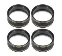 MIGHTY SCAPERS RC Crawler Brass Wheel Weight Beadlock Ring 1.9 inch Scala 1/10 Compatibile con PRO VS4-10 Elemento TF2(4PCS Black)