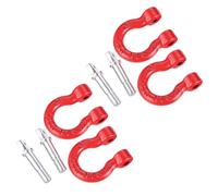 MIGHTY SCAPERS RC Crawler Red Tow Hook Compatibile con 1/10 Scale Metal Bumper D-Ring per 90046(Couleur: Style A-2Pair)
