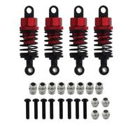 MIGHTY SCAPERS Set Damper di Olio per Macchine RC di Scala 1/10 - assorbitori di Shock di Alluminio, 55mm, 2pcs o 4pcs, Compatibile con i Modelli TT-01 TT-02(4pcs Red)