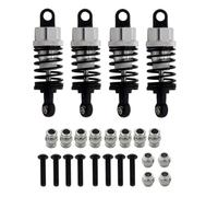 MIGHTY SCAPERS Set Damper di Olio per Macchine RC di Scala 1/10 - assorbitori di Shock di Alluminio, 55mm, 2pcs o 4pcs, Compatibile con i Modelli TT-01 TT-02(4pcs Silver)