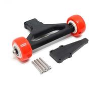 MIGHTY SCAPERS Wheelie Bar Set per 1/5 Scale 8S RC Cars - Design a Doppia Ruota, Nylon Construction, Compatibile con i Modelli Outcast(Red)