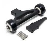 MIGHTY SCAPERS Wheelie Bar Set per 1/5 Scale 8S RC Cars - Design a Doppia Ruota, Nylon Construction, Compatibile con i Modelli Outcast(Black)