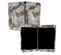 MIGHTY SKINS Skin Glitter Glossy per Microsoft Surface Duo - Marmo Marrone | Protettivo e Durevole