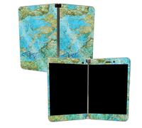 MIGHTY SKINS Skin Glitter Luccicante per Microsoft Surface Duo - Marmo Teal | Protettivo e Resistente