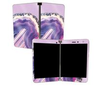 MIGHTY SKINS Skin Glitter Lucido per Microsoft Surface Duo - Agata Viola | Finitura Glitter Alta Qualità