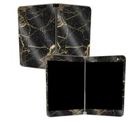 MIGHTY SKINS Skin Glitter Lucido per Microsoft Surface Duo - Marmo Nero Oro