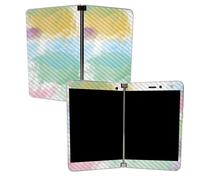 MIGHTY SKINS Skin in Fibra di Carbonio per Microsoft Surface Duo - Acquerello Bianco