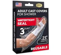 Mighty-X Copri Braccio Doccia Impermeabile al 100% - [Tenuta Ermetica] - Facile da Usare - 3 pezzi - Copri Braccio Doccia Impermeabile