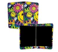 MightySkins Carbon Fiber Skin per Microsoft Surface Duo - Peace Smile | Finitura Testurizzata, Protettiva e Durevole