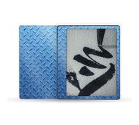 MightySkins Glossy Glitter Skin compatibile con Amazon Kindle Scribe (2022) Full Wrap - Blue Gridiron | Finitura protettiva lucida con glitter |