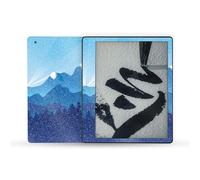 MightySkins Glossy Glitter Skin compatibile con Amazon Kindle Scribe (2022) Full Wrap - Blue Mountains | Finitura protettiva lucida con glitter |