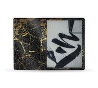 MightySkins Glossy Glitter Skin compatibile con Amazon Kindle Scribe (2022) Full Wrap - Marmo Nero Oro | Finitura Glitterata Lucida | Facile da a