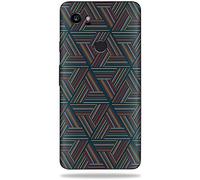 MightySkins Skin compatibile con Google Pixel 2 XL (5,5") - Strisce triangolari | Custodia protettiva in vinile resistente e unica, facile da applicare, rimuovere e cambiare stile | Made in