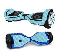 MightySkins - Skin in fibra di carbonio per ultra hoverboard, colore: blu neonato, con finitura in fibra di carbonio testurizzata, facile da applicare, rimuovere e cambiare gli stili | Made in USA