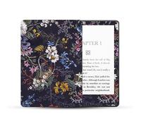 MightySkins - Skin protettiva e unica in vinile compatibile con Amazon Kindle Paperwhite 5 da 6,8" di 11a generazione (2021), motivo floreale di mezzanotte, pellicola protettiva e unica, facile da