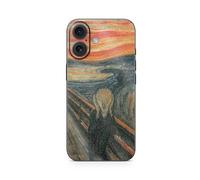 MightySkins - Skin protettiva in vinile 3M con glitter, compatibile con Apple iPhone 16, motivo: The Scream, facile da applicare, realizzata negli Stati Uniti