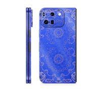 MightySkins - Skin protettiva lucida glitterata compatibile con Google Pixel 9 Pro Fold, bandana blu, pellicola protettiva in vinile 3M di alta qualità, realizzata negli Stati Uniti