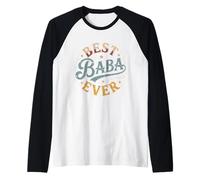 Miglior Baba Mai Retro Vintage Tramonto Arabo Padre Maglia con Maniche Raglan