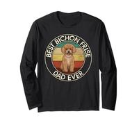 Miglior Brown Bichon Frise Dog Dad Maglia a Manica