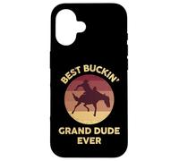Miglior Buckin' Grand Dude Western Rodeo Cowboy Cavallo Bucking Custodia per iPhone 16