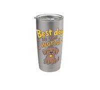 Miglior cane del mondo: Retriever simpatico cucciolo divertente cani Bicchiere termico in acciaio inox doppia parete