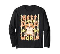 Miglior Cane del Mondo: Simpatico Cucciolo Divertente Cane Stile Kawaii Maglia a Manica