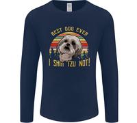 Miglior Cane Di Sempre I Shih Tzu Non Divertente Uomo Manica Lunga T-Shirt